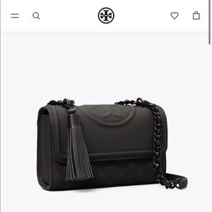 Tory Burch matte black shoulder bag